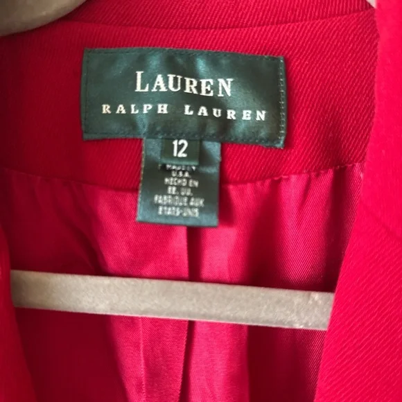 Lauren Ralph Lauren Red Blazer with logo emblem vintage - Picture 4 of 7
